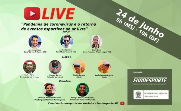Live debaterá retorno dos eventos esportivos ao ar livre