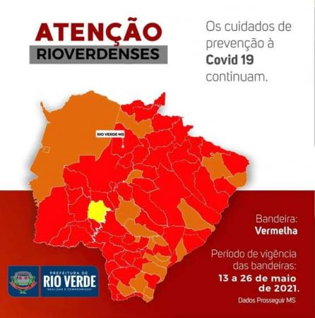 Covid-19: Rio Verde continua sob bandeira vermelha