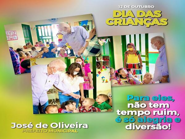 Prefeito Zé de Oliveira celebrou o Dia das Crianças e da Padroeira do Brasil