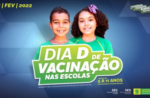 Dia D de Vacinação de estudantes de MS acontece na segunda-feira