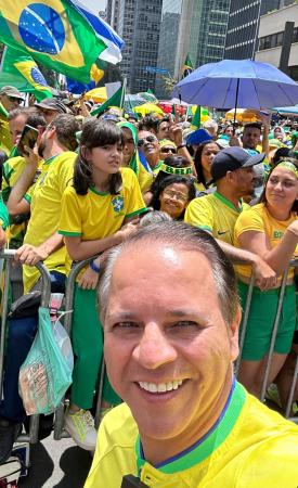 Coronel David participou de ato pacífico em apoio a Bolsonaro