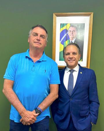 Coronel David se reúne em Brasília com Bolsonaro para articular e traçar estratégia de fortalecimento da direita em MS