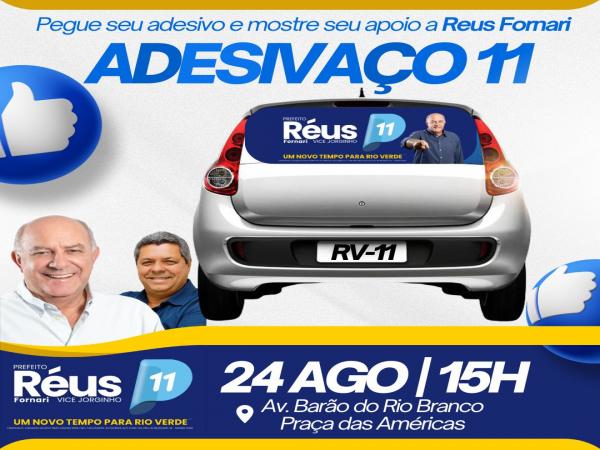 Adesivaço marca início das ações de rua da campanha de Réus