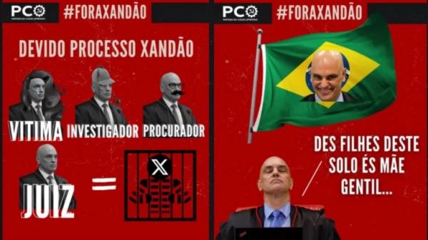 PCO lança campanha contra Moraes: “Fica X, fora Xandão”