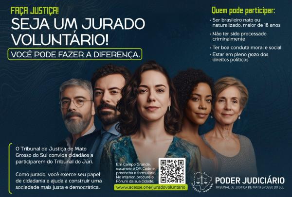 TJMS lançou campanha para voluntário no Tribunal do Júri