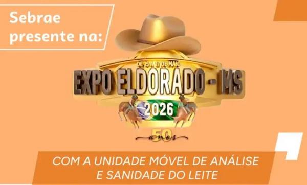 Expo Eldorado 2026 terá ações do Sebrae/MS voltadas à cadeia leiteira