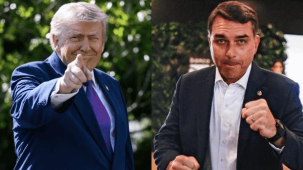 Trump convida Flávio Bolsonaro a visitá-lo na Casa Branca