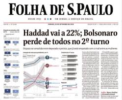 Eleitor de Bolsonaro SOLTA O VERBO contra escritora da Folha de SP sobre pesquisa MENTIROSA